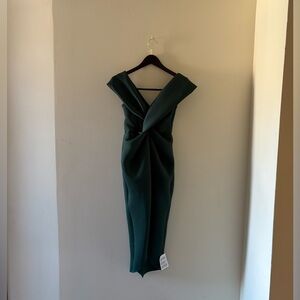 ASOS Teal Off-Shoulder Dress